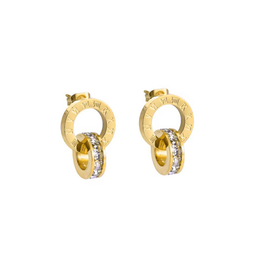 Numerical Stud Earrings