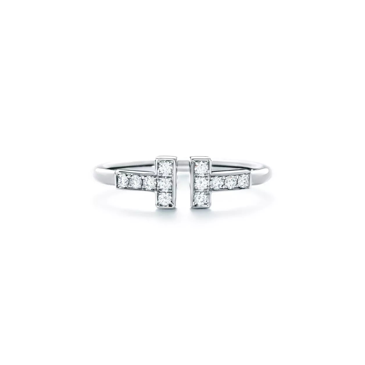 Tiff Ring with inlaid zircons
