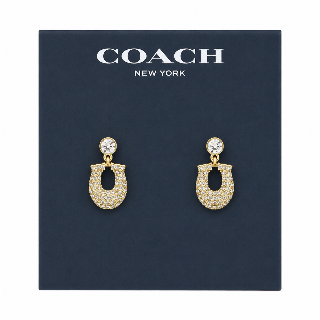 Coach Signature Incrusted Earrings