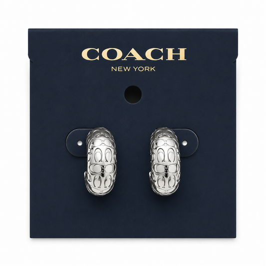 Coach Signature Hoop Earrings