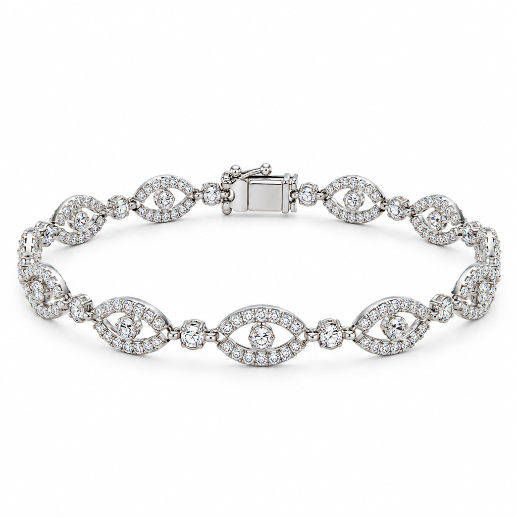 Almond Link Tennis Bracelet