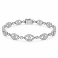 Almond Link Tennis Bracelet