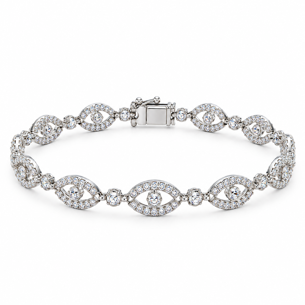 Almond Link Tennis Bracelet