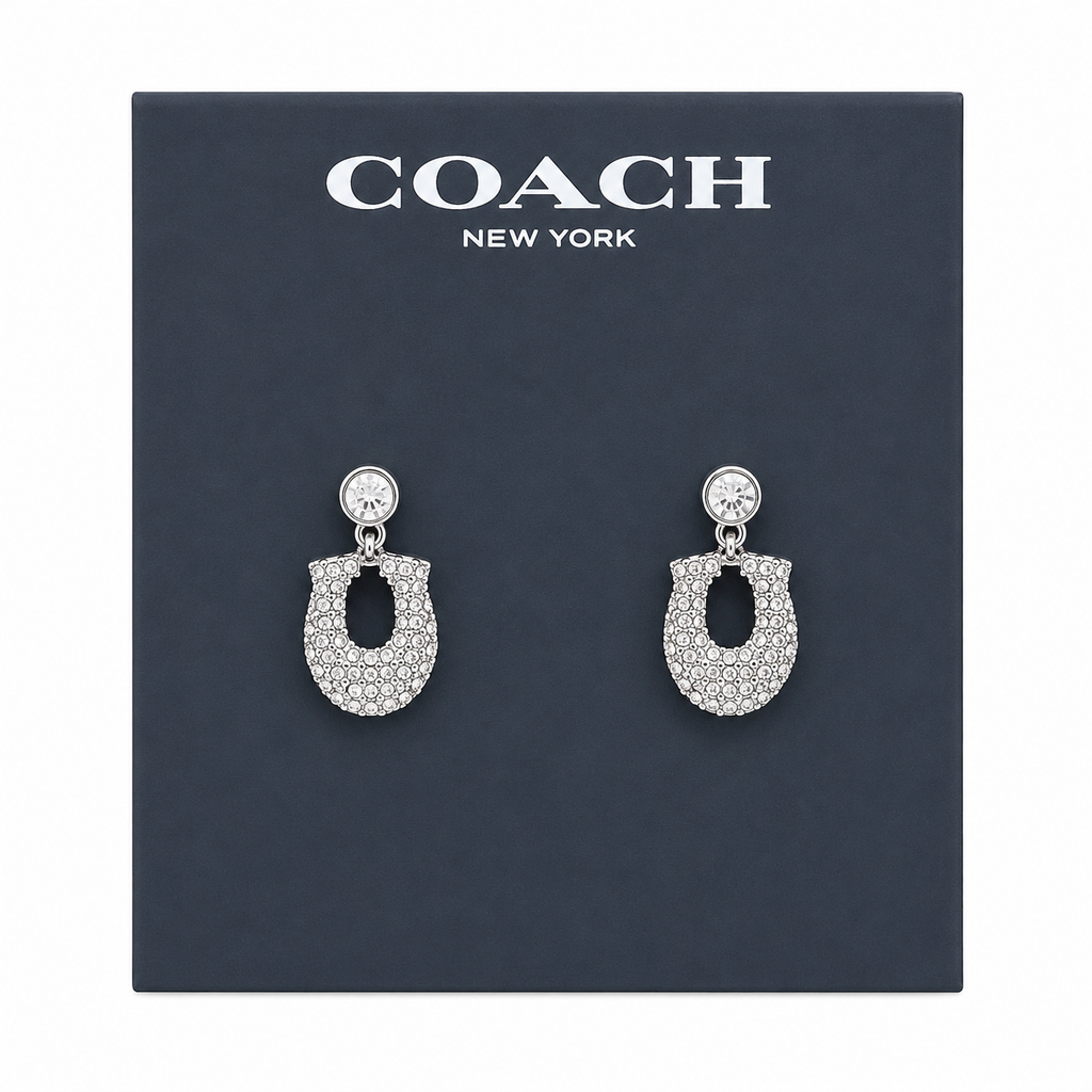 Coach Signature Incrusted Earrings
