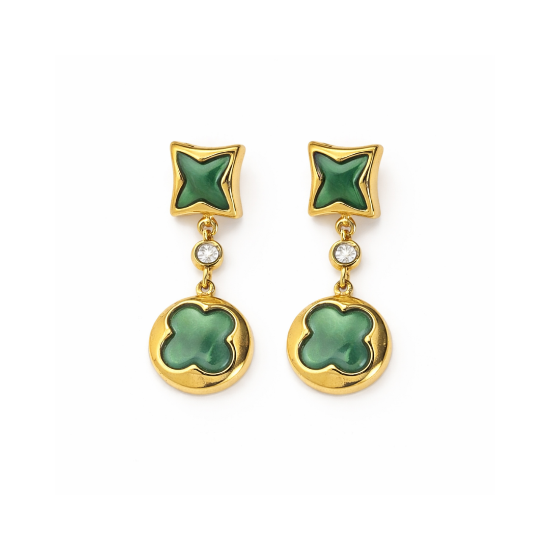 Emerald Blossom Earrings