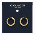 Coach Incrusted Hoops Earrings