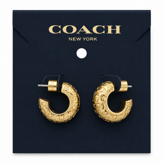 Coach Signature Hoop Earrings