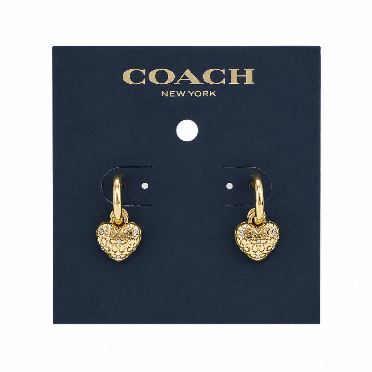 Coach Heart Huggie Earrings
