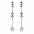 Fashion Jewellery: Sparkle Violet Earrings