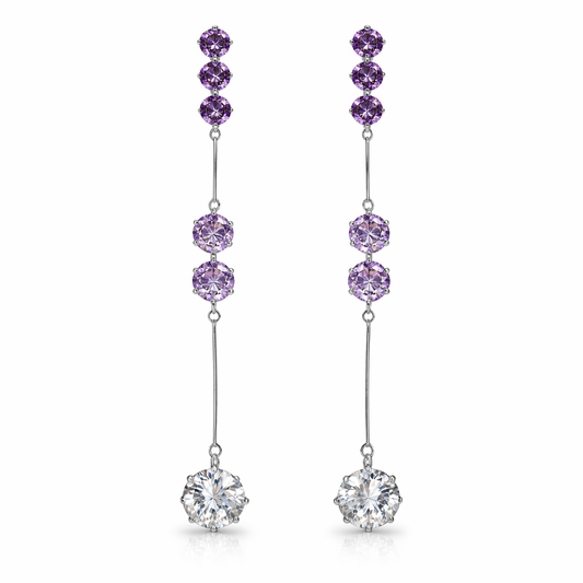 Fashion Jewellery: Sparkle Violet Earrings