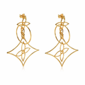 Fashion Jewellery: Bloom Dangle Earrings Gold
