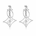 Fashion Jewellery: Bloom Dangle Earrings Silver