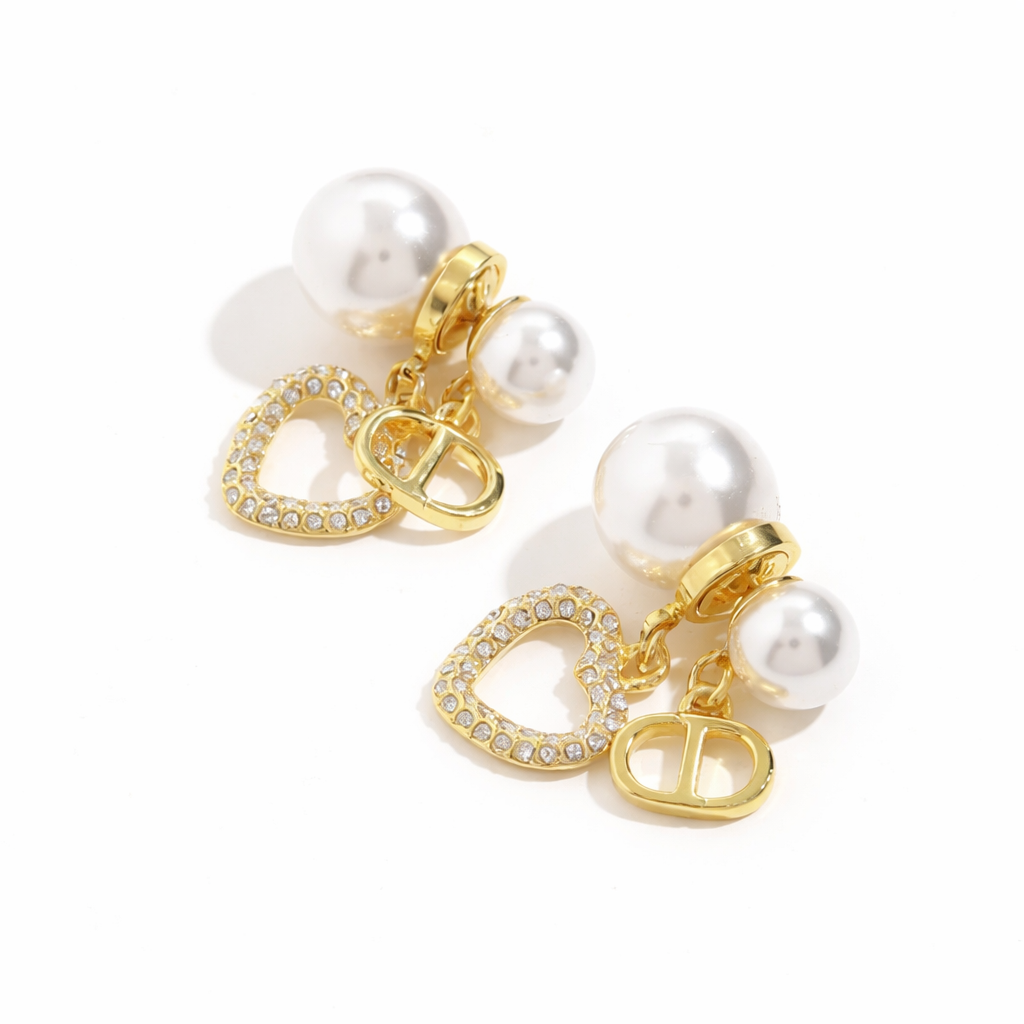 CD Heart Earrings