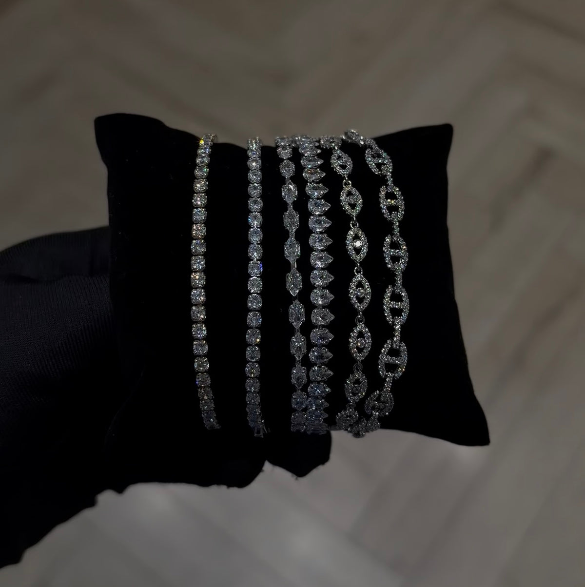 Almond Link Tennis Bracelet