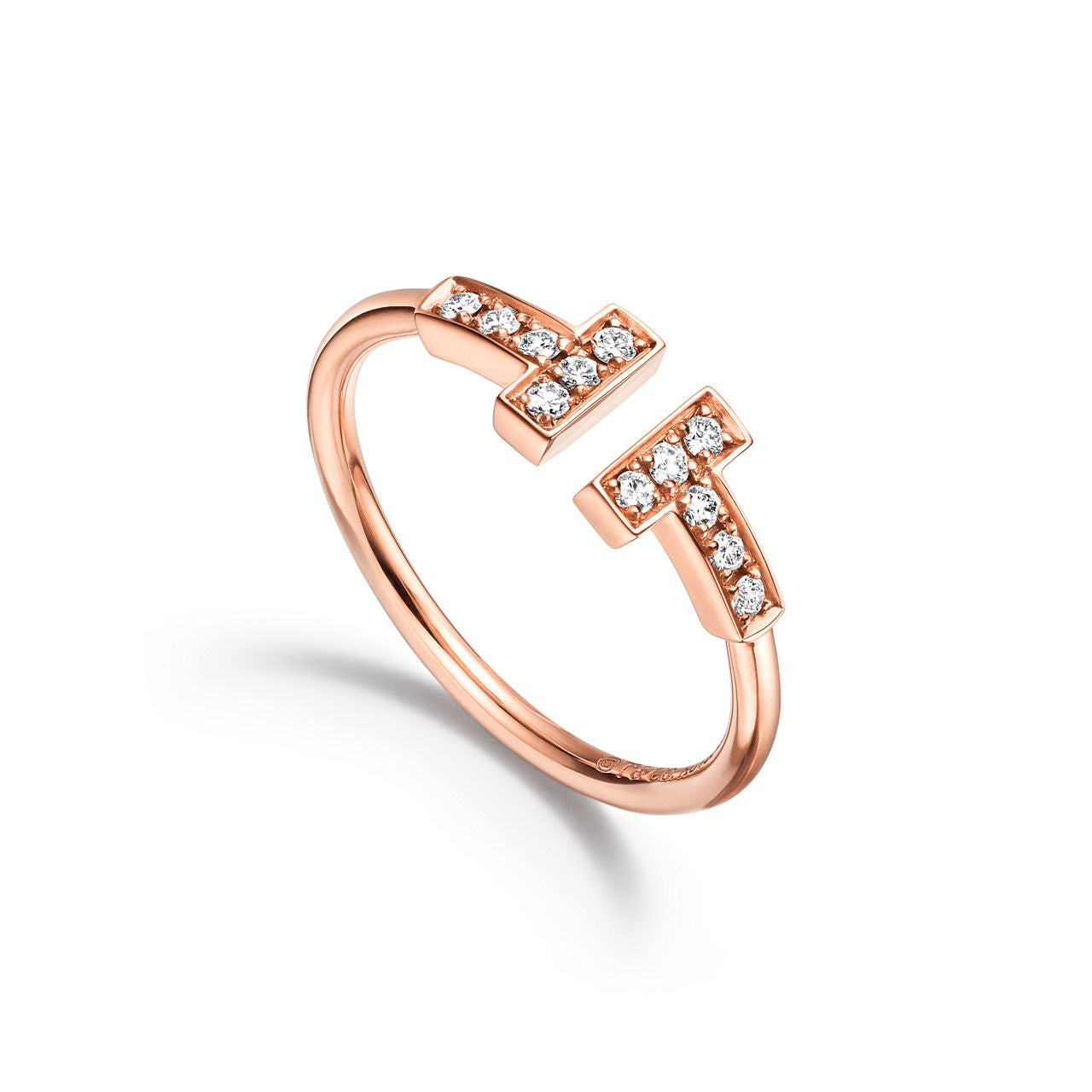 Tiff Ring with inlaid zircons