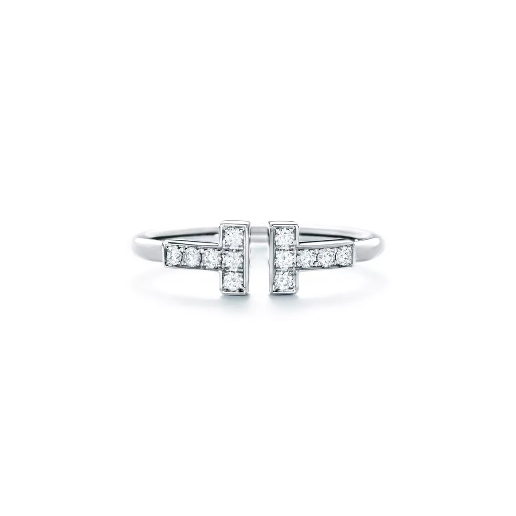 Tiff Ring with inlaid zircons