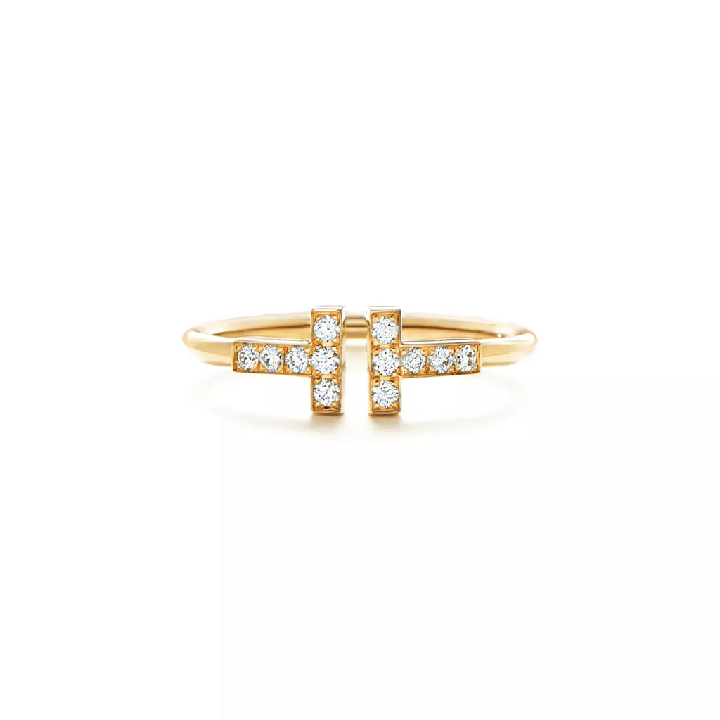 Tiff Ring with inlaid zircons