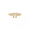 Tiff Ring with inlaid zircons