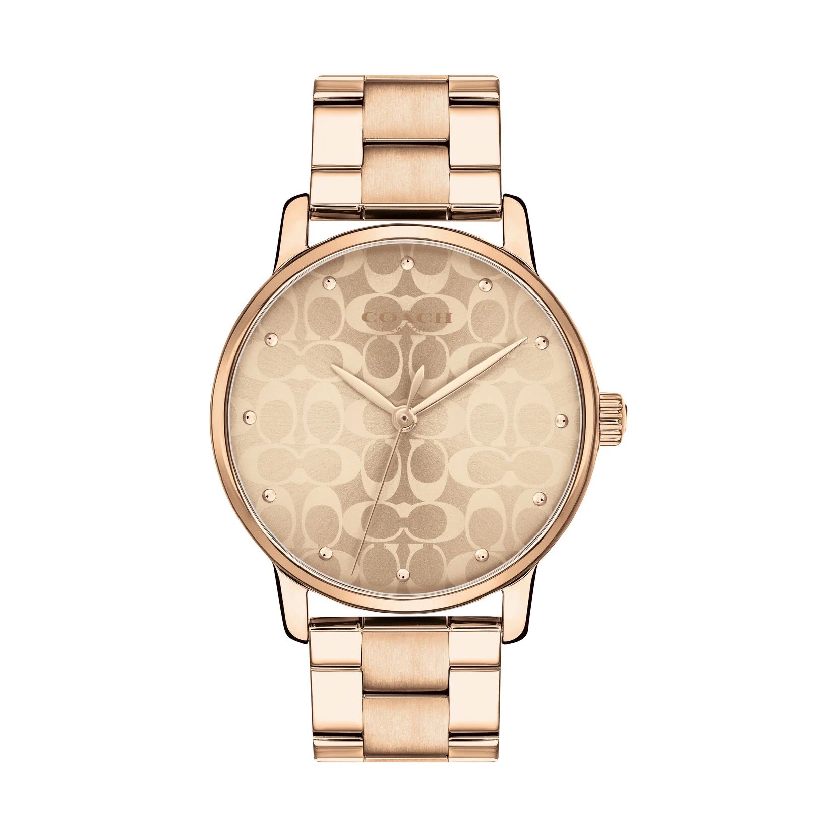 The WATCH : COACH Monogram Rose Gold
