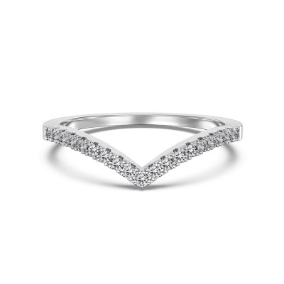 Wishbone Band Engagement Ring