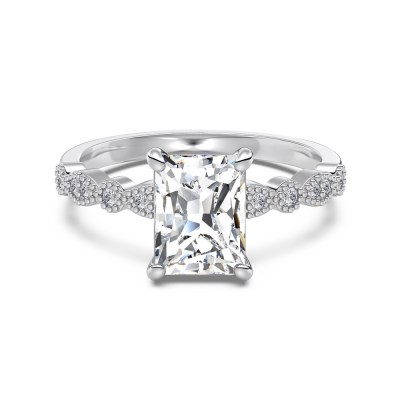 Radiant Bloom Engagement Ring